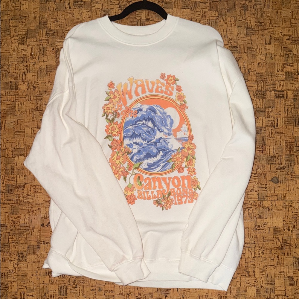 Billabong White Graphic Women’s Sweater